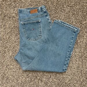 Tommy Hilfiger Womens Tapered Jeans High Rise Vintage Blue Sz 20